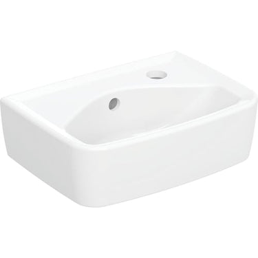 Geberit Bastia håndvask 35 cm firkantet hvid - 1
