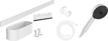 hansgrohe WallStoris sampak håndbruser 105 3jet Activation EcoSmart skinne 70 cm og tilbehørssæt mat hvid - 1