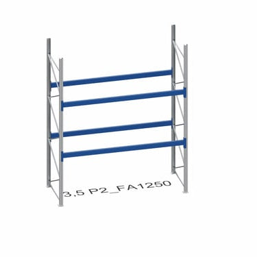 BITO Pallereol grundsektion P2 3500mm 2 bjælkelag 2700mm 1800kg. - 1