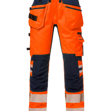 FS HiVis Stretch Bukser 127734 Orange/Marine C64 - 1