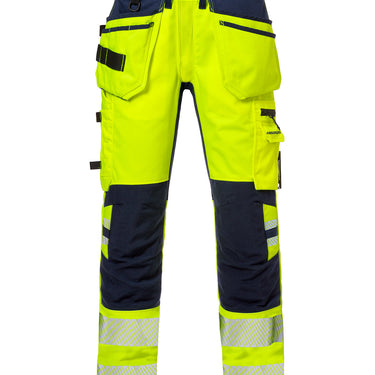 Hi-Vis håndværkerbuks 127734 gul/marine str C50 - 1