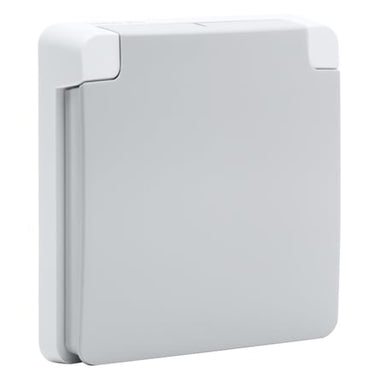Adaptorramme med dæksel 1-modul grå - 1