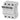 Sikrings holder LV 30 A AC 600 V 10 x 38 mm CC 3P UL indicating DIN rail mount - 1