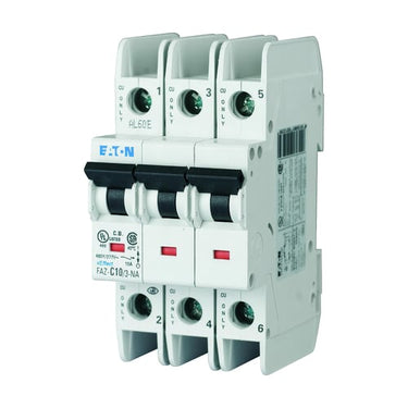 Automatsikring (MCB) B-karakteristik 10Amp 3-Pol 15kA 3-modul UL489 FAZ-B10/3-NA - 1