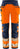 Green stretch overalls kl.2 Hi-Vis orange/marine str D112 - 1