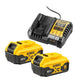 DeWalt 18V Batterisæt med lader XR 2x5,0Ah - 1