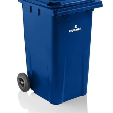 Industribeholder 240 L med hjul blå - 1