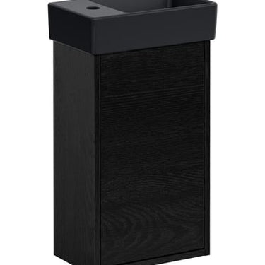 Gustavsberg Artic Small møbelsæt m/håndvask hh højre 360 x 220 x 645 mm sort askefinér/sort - 1