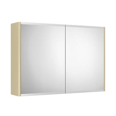 Gustavsberg Graphic spejlskab 80 cm m/2 låger og 2 glashylder beige - 1