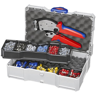 KNIPEX 97 90 13 Crimp-sortiment til kabeltyller med plastkrave med 95 11 165 A kabelsaks med dobbeltskær - 1
