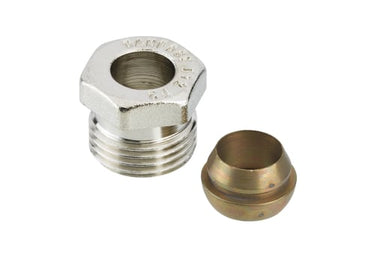 Danfoss klemringsfitting 1/2X12 kobber/stål - 1