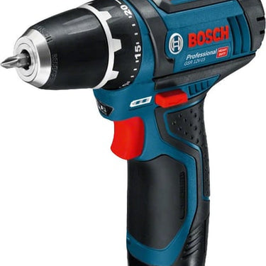 Blå Bosch 12V Skruemaskine GSR 12V-15 2x2,0ah og lader i karton - 1