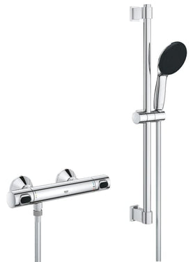GROHE Precision Flow termostat + brusestangsæt 600mm krom - 1