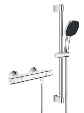 GROHE Precision Trend termostat + brusestangsæt 600mm krom - 1