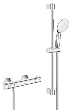 GROHE Grohtherm 800 termostat + brusestangsæt 600mm krom - 1