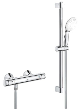 GROHE Grohtherm 500 termostat + brusestangsæt 600mm krom - 1