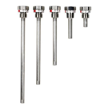 1/2" Følerlomme 100 mm indstik i Rustfrit stål - Til Ø6 mm ledningsføler - 1