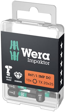 Wera 867/1 IMP DC Torx DIY Impaktor bits 20x25mm 10 stk - 1