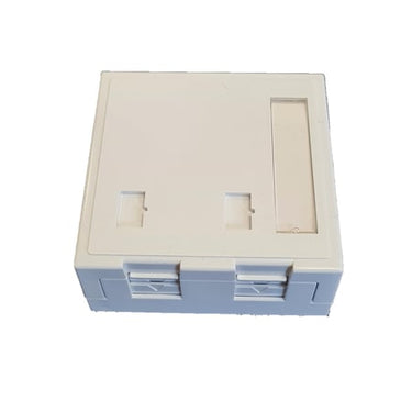Officebox 2 port for 2 x Keystone konnektorer hvid - 1