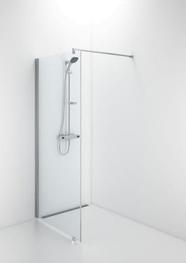 Space SFNK 1000mm fast brusevæg alu/klart glas - 1