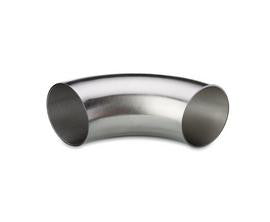 Bøjning 90° DIN kort 316L mat Ø129,0X2,0 - 1