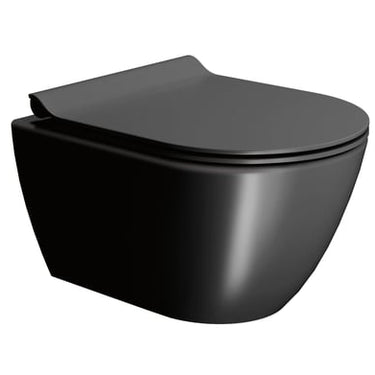 GSI Pura vægtoilet 50x36cm Swirlflush matsort - 1
