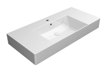 GSI Kube X håndvask 100x47cm væg hh/ovl hvid - 1
