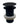 Bundventil push-up 1 1/4" u/overløb sort - 1