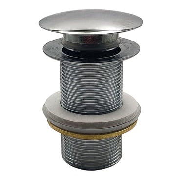 Bundventil push-up 1 1/4" u/overløb krom - 1