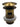 Bundventil push-up 1 1/4" m/overløb børstet messing - 1