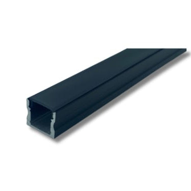 Alu profil 10 sort med sort cover - 2,5 m - 1