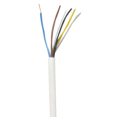 Plastkappeledning H05 VV-F 5G0,75 Hvid R50 - 1