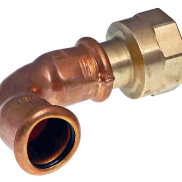 VSH vinkel 90° muffe/muffe 18 mm x 3/4" CU - 1