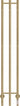 KRISS Trio el håndklædetørrer 1480x230mm bør messing/guld PVD-belagt rf stål - 1