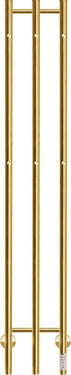 KRISS Trio el håndklædetørrer 1480x230mm blank messing/guld PVD-belagt rf stål - 1