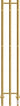 KRISS Trio el håndklædetørrer 1480x230mm blank messing/guld PVD-belagt rf stål - 1