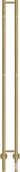 KRISS Twin el håndklædetørrer 1480x130mm bør messing/guld PVD-belagt rf stål - 1