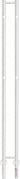 KRISS Twin el håndklædetørrer 1480x130mm hvid lakeret rf stål - 1