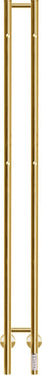 KRISS Twin el håndklædetørrer 1480x130mm blank messing/guld PVD-belagt rf stål - 1