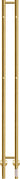KRISS Twin el håndklædetørrer 1480x130mm blank messing/guld PVD-belagt rf stål - 1