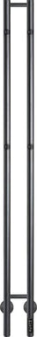 KRISS Twin el håndklædetørrer 1408x130mm matsort lakeret rf stål - 1