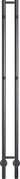 KRISS Twin el håndklædetørrer 1408x130mm matsort lakeret rf stål - 1