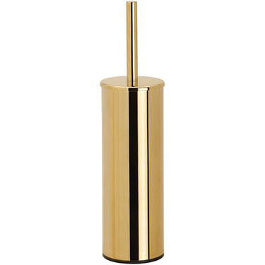 KRISS Simple toiletbørstesæt gulv/væg blank messing/guld (PVD) - 1