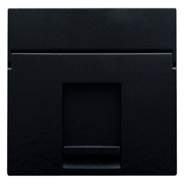 Afdækning til dataudtag 1x RJ45 piano black coated - 1