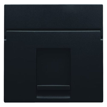 Afdækning til dataudtag 1x RJ45 black coated - 1