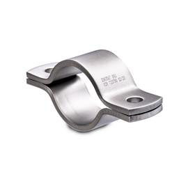 Rørholder af fladstål DIN 3567-A EN 1.4301 304 uden bolte og møtrikker 50x8mm d1: 220mm 219,1mm - 1