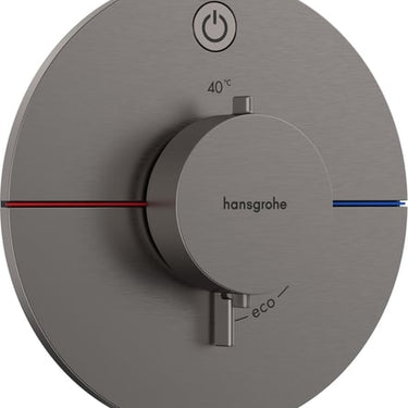 hansgrohe ShowerSelect Comfort S termostatarmatur til indbygning med afspærring til 1 udtag børstet sort krom PVD - 1