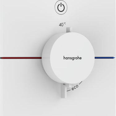 hansgrohe ShowerSelect Comfort E termostatarmatur til indbygning med afspærring til 1 udtag mat hvid - 1