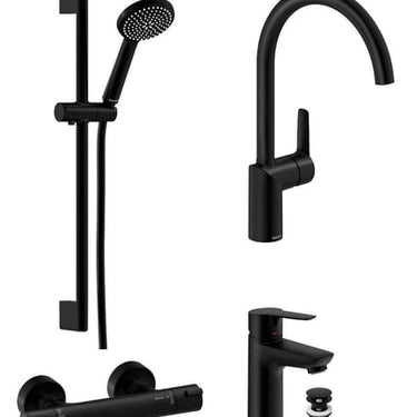 Damixa Core projektpakke Home bad + køkken matsort - 1