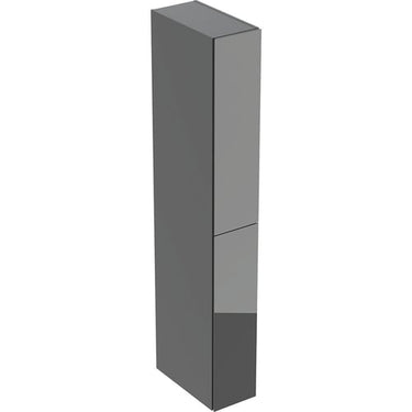 Geberit højskab 2 sk 24 x 180 x 48 cm korpus: lava mat/forside: lava glas blankt - 1